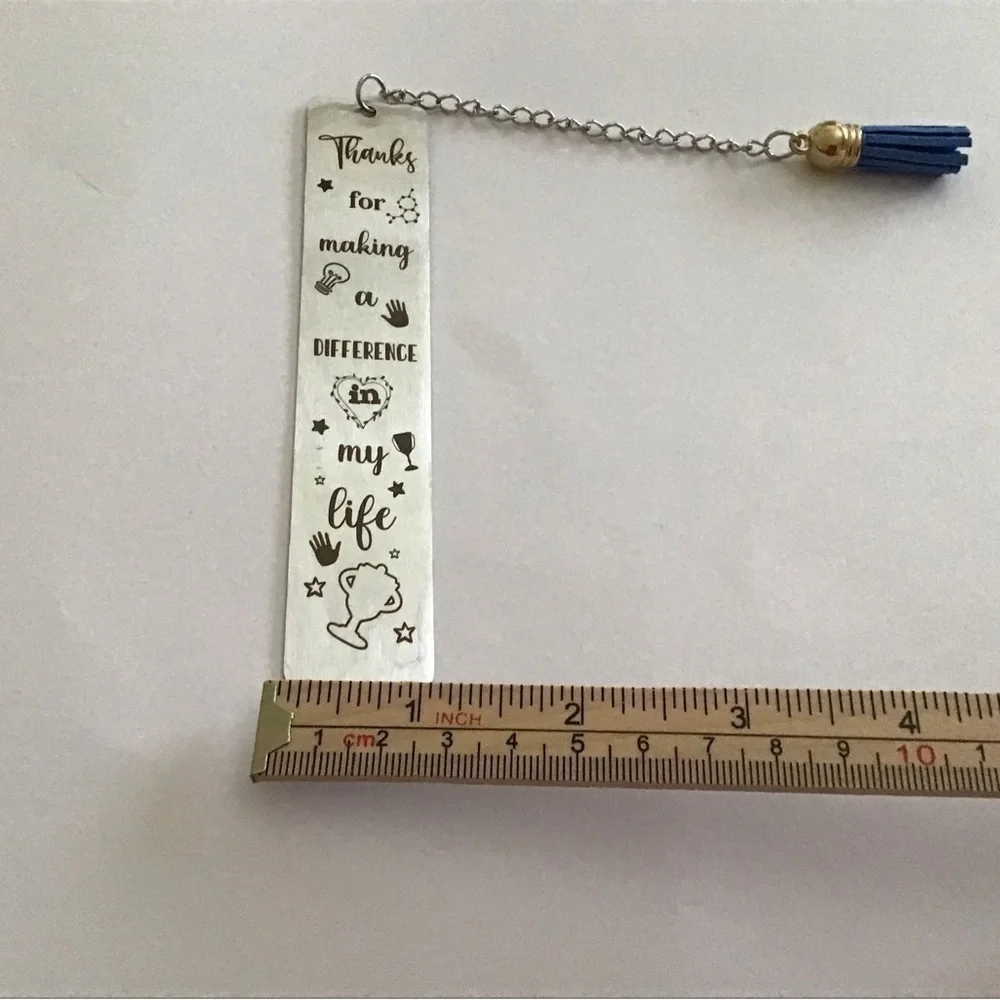Metal Bookmarks with  Tassel  - Teacher Appreciation Bookmarks - Teacher gifts. - Picture 15 of 16